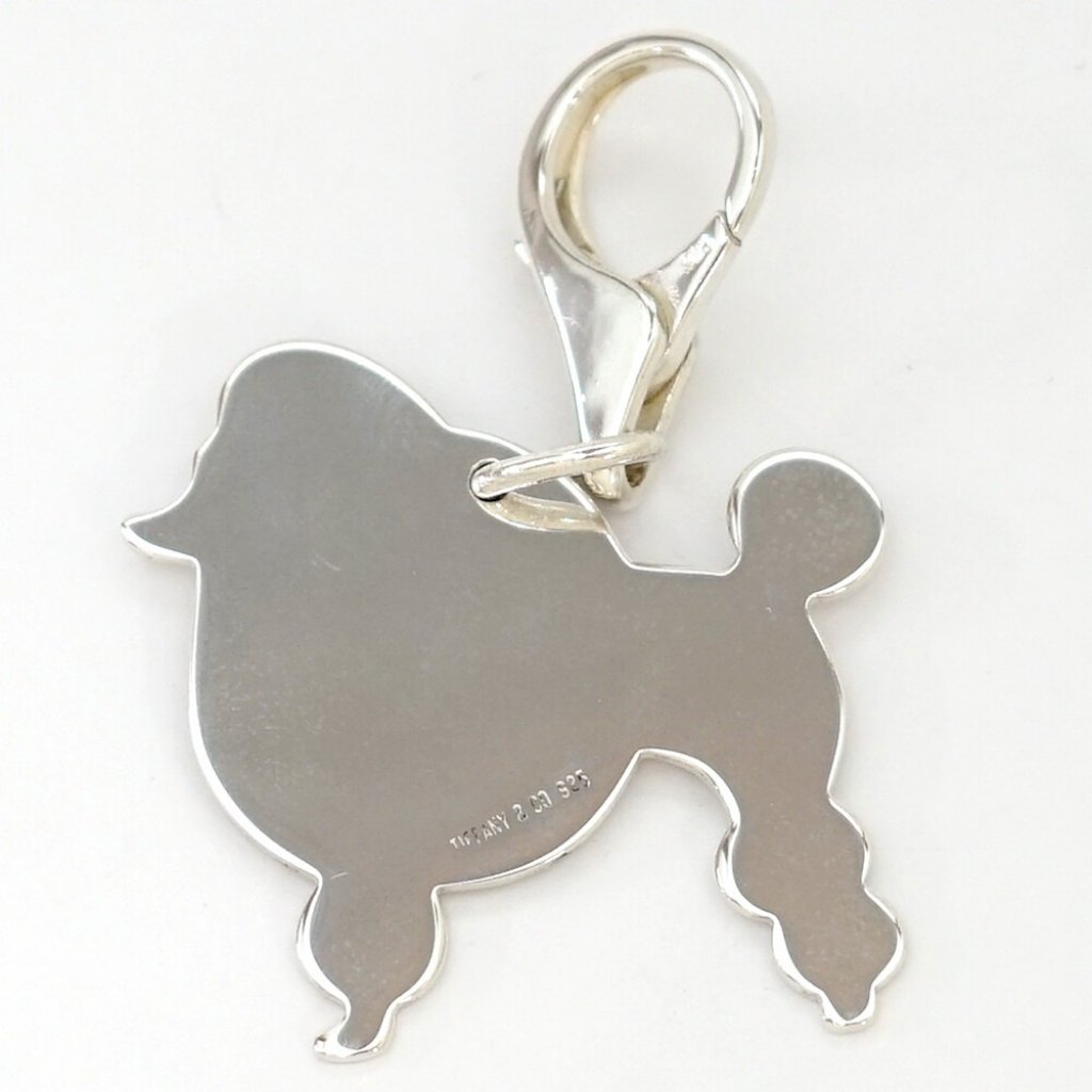Tiffany & Co. Poodle Dog Pendant Top Charm Silver 925 Auth W/Bag #4249